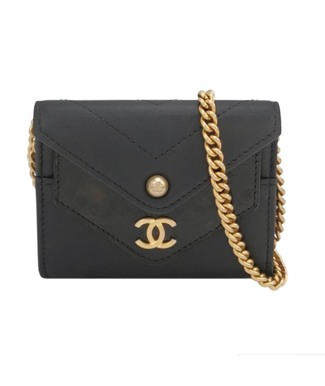 CHANEL Черная кожаная сумка через плечо, фото 9