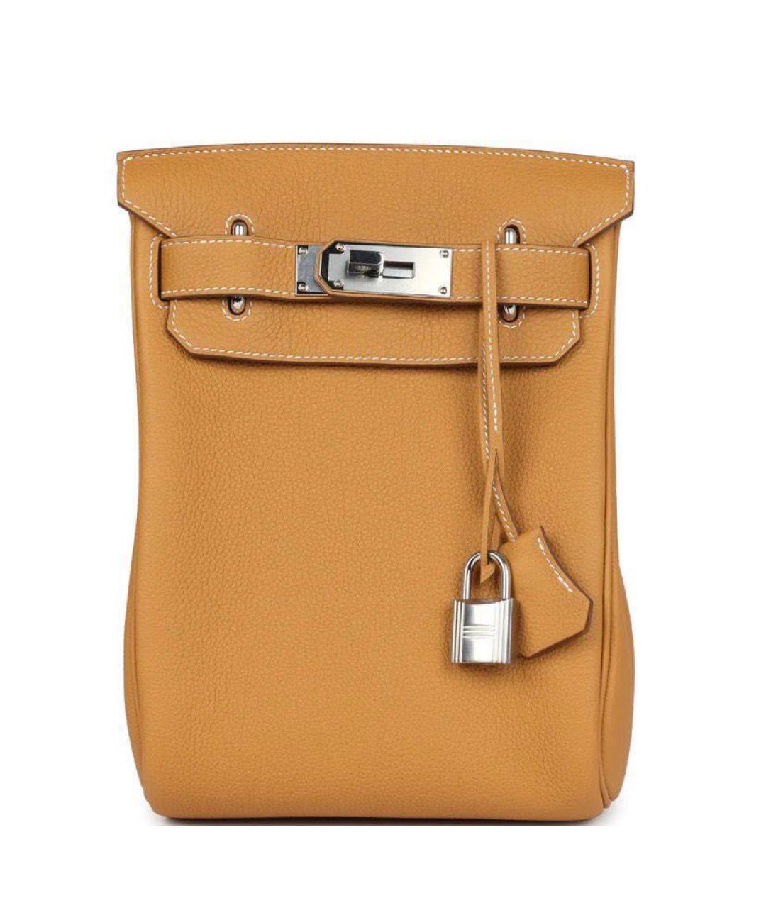 HERMES Коричневая кожаная сумка на плечо, фото 1