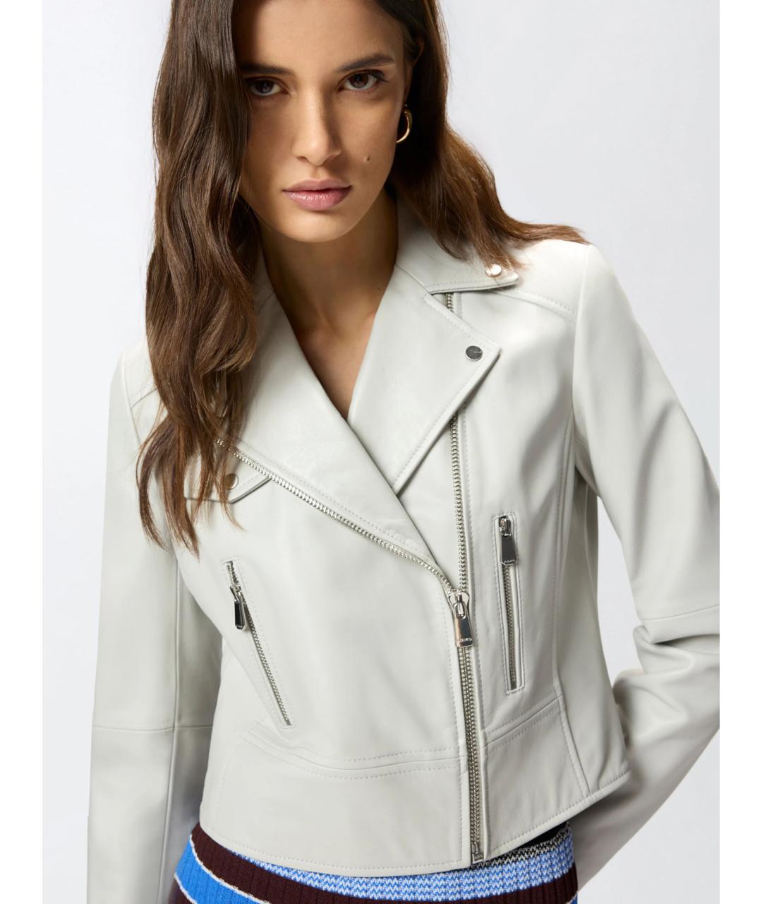 PINKO Белая кожаная куртка, фото 5
