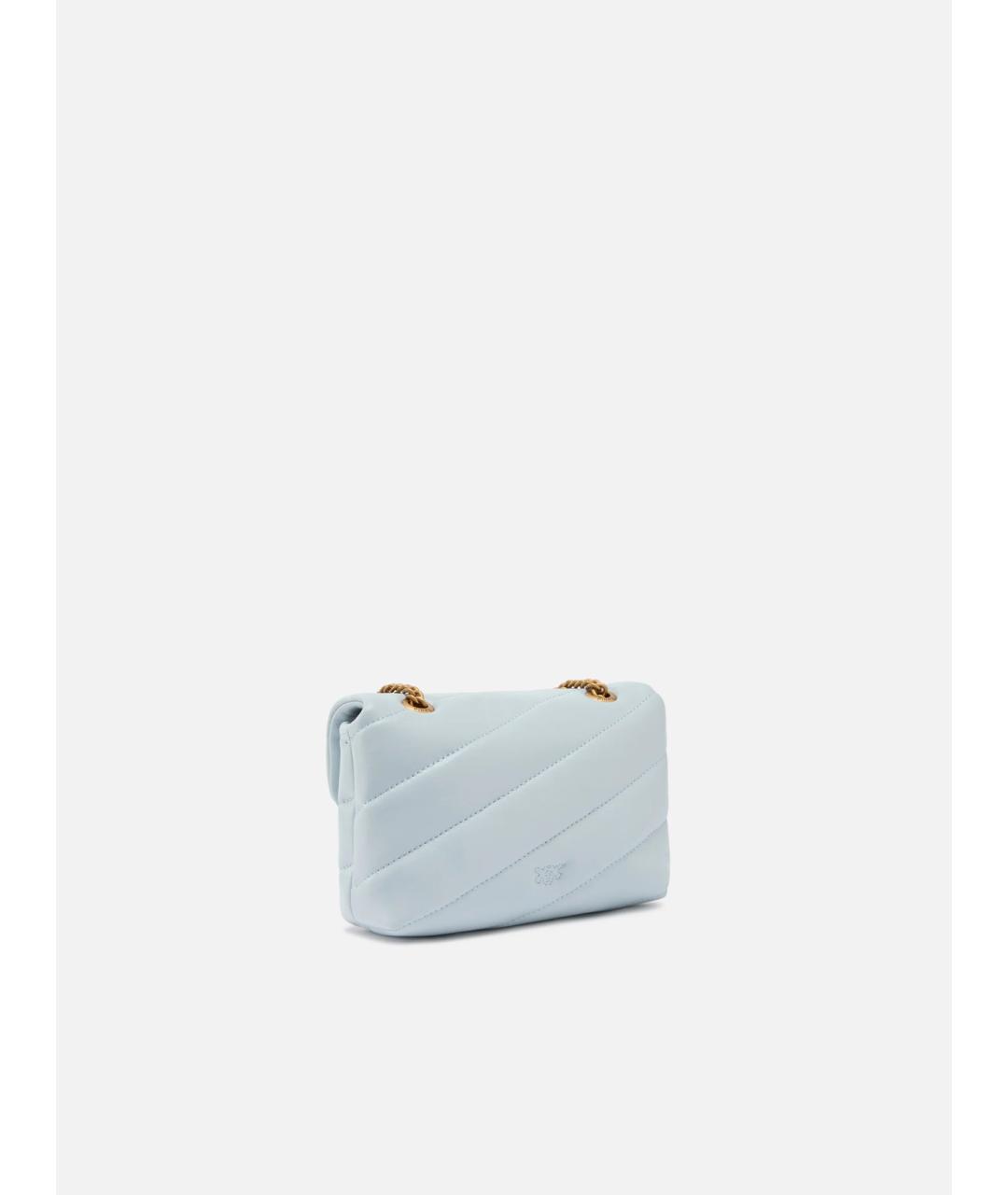 PINKO Голубая кожаная сумка через плечо, фото 4
