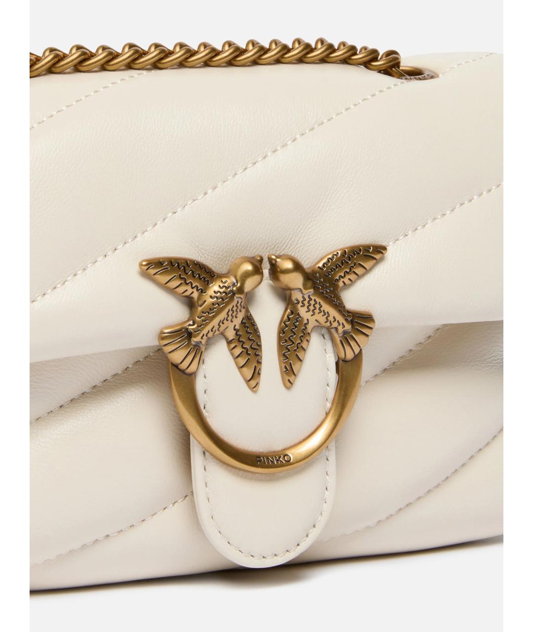 PINKO Белая кожаная сумка через плечо, фото 2