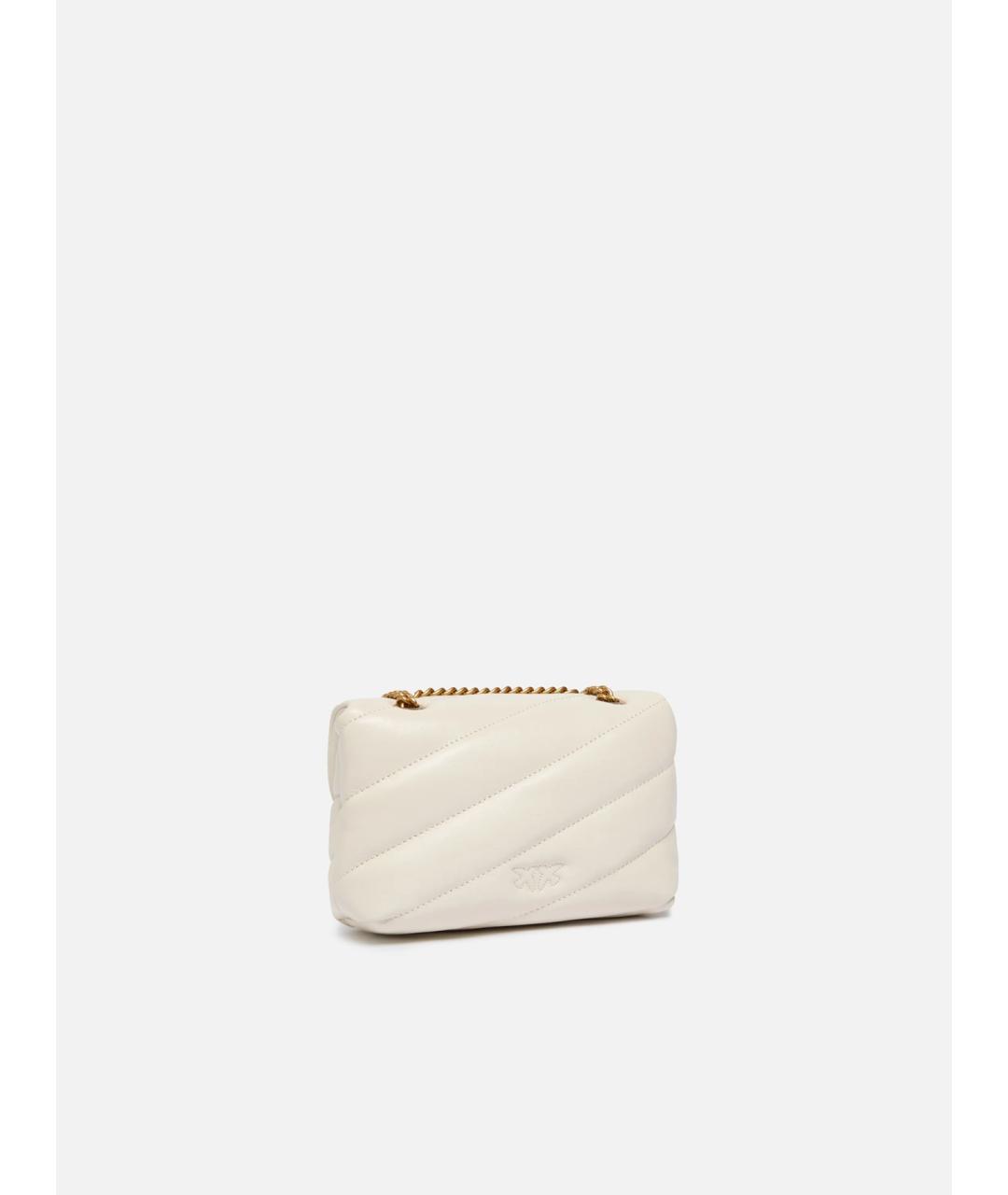 PINKO Белая кожаная сумка через плечо, фото 3