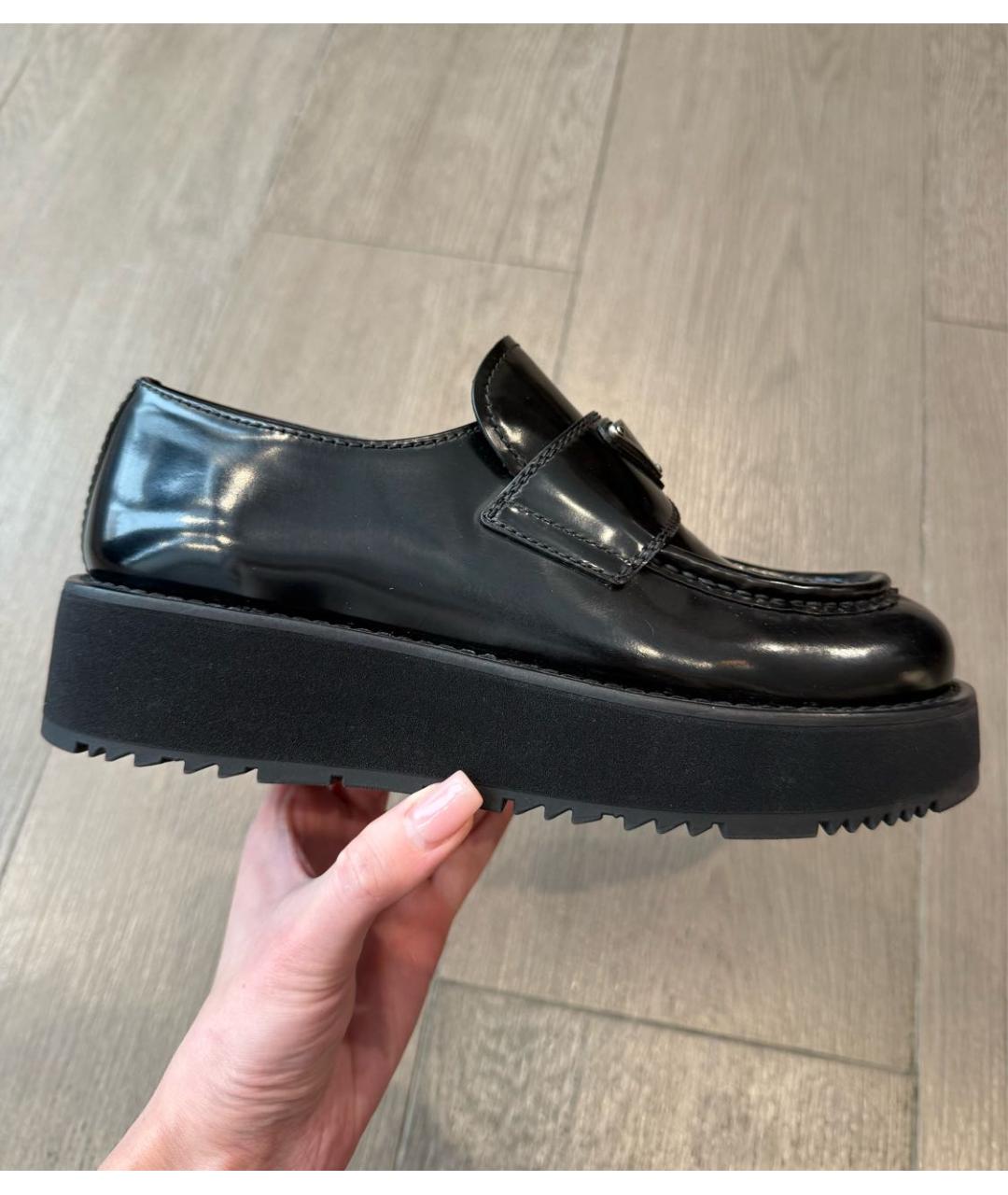 PRADA Черные кожаные лоферы, фото 6