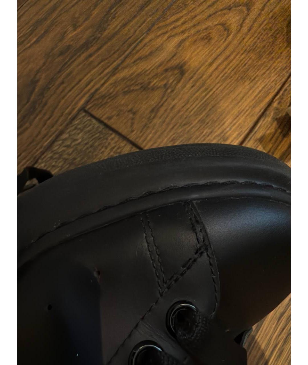 ALEXANDER MCQUEEN Черные кожаные низкие кроссовки / кеды, фото 6