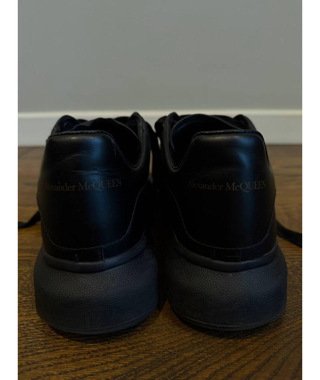 ALEXANDER MCQUEEN Черные кожаные низкие кроссовки / кеды, фото 4