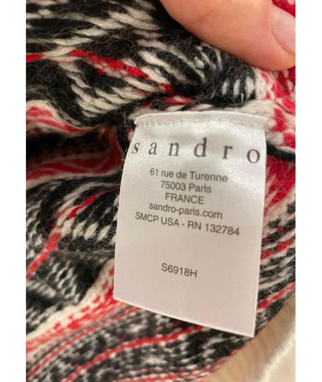 SANDRO Белый вискозный джемпер / свитер, фото 3