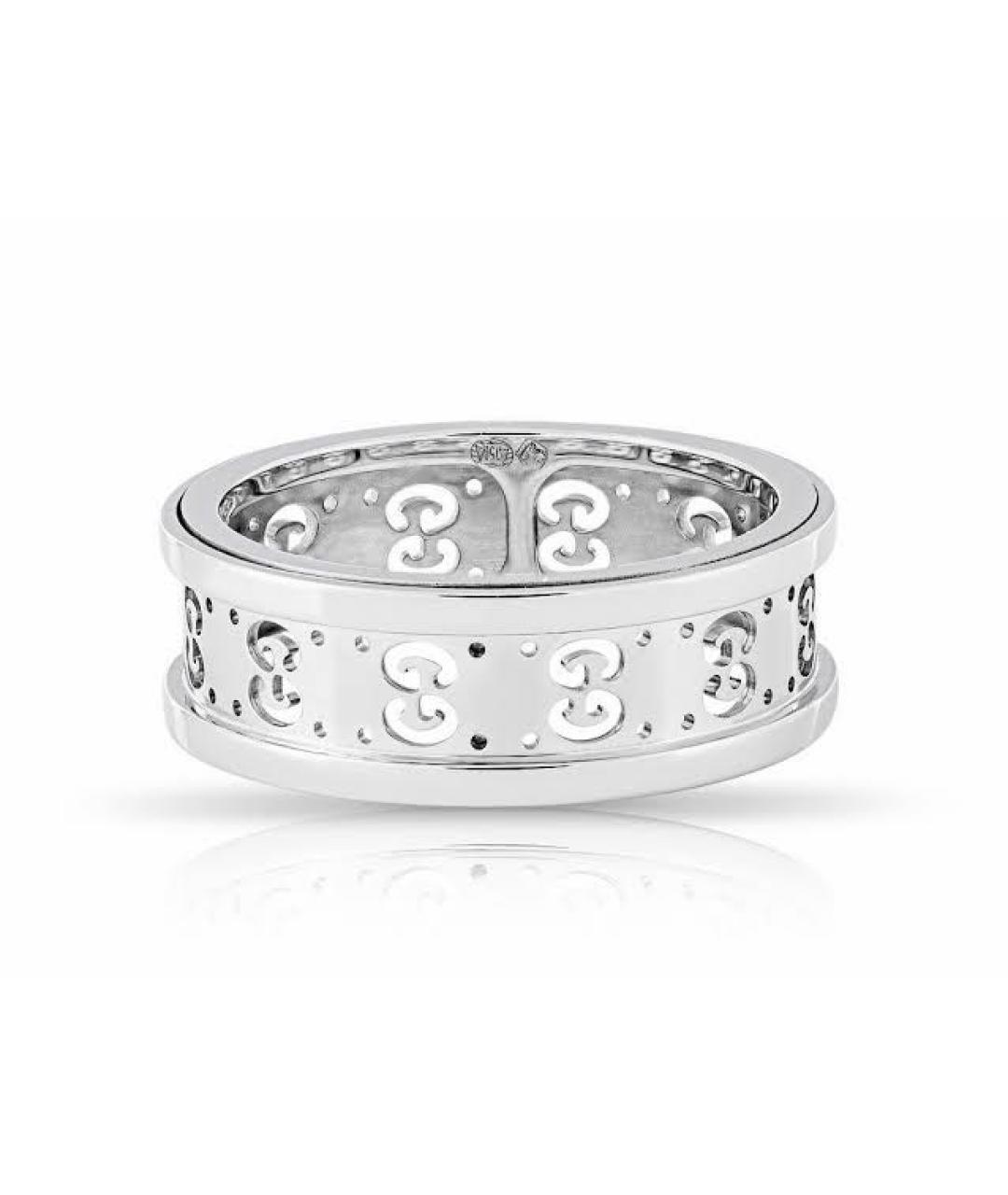 GUCCI Серое кольцо из белого золота, фото 9
