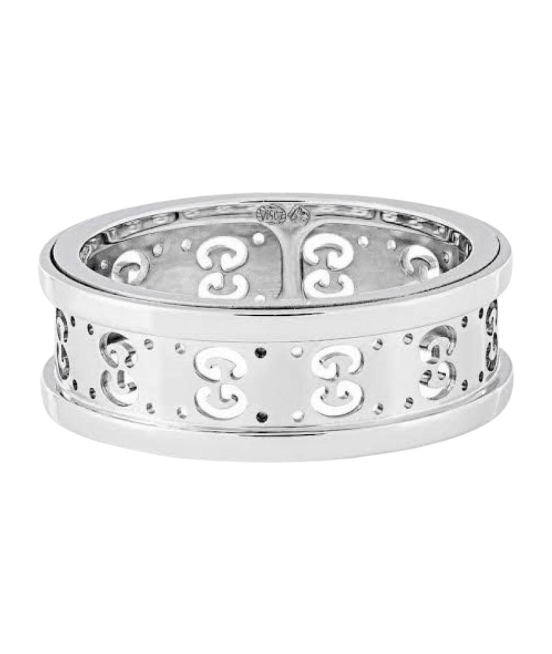 GUCCI Серое кольцо из белого золота, фото 1