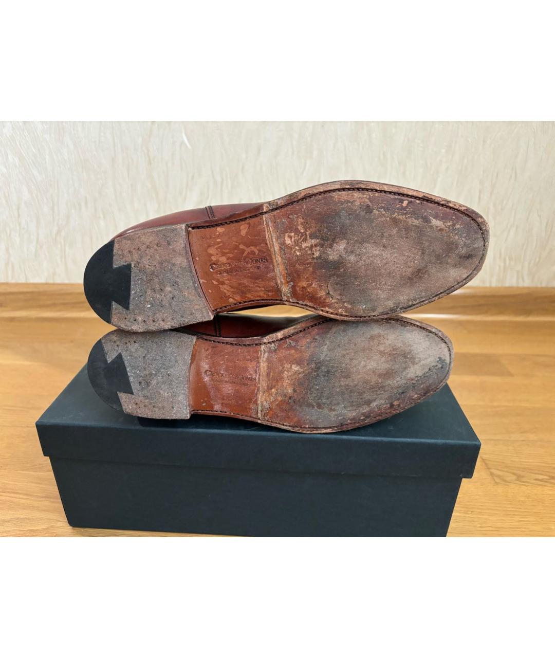 CROCKETT&JONES Коричневые кожаные полусапоги, фото 6