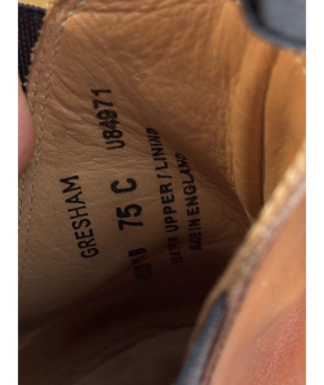 CROCKETT&JONES Коричневые кожаные полусапоги, фото 5