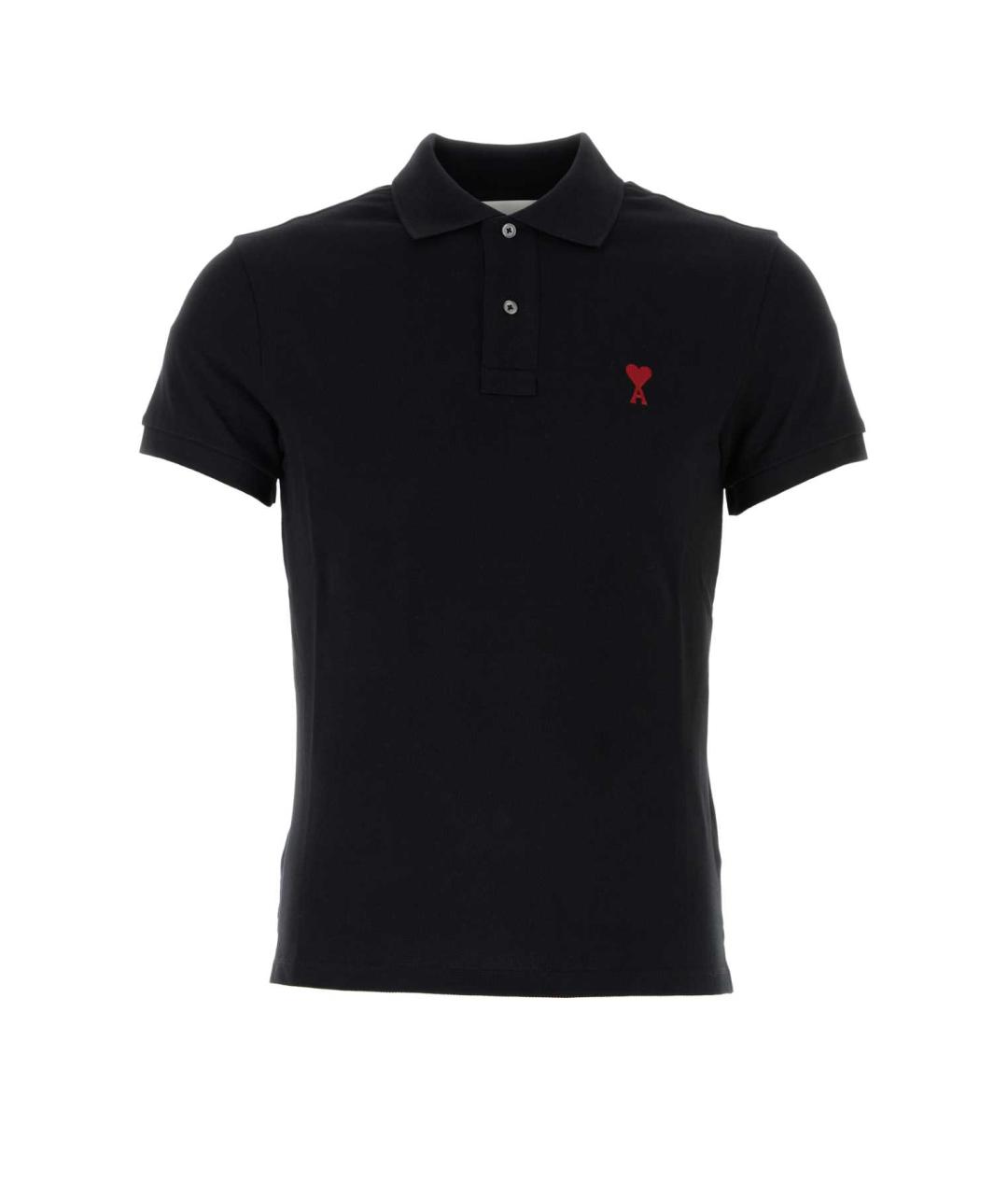 Ami Paris Черное поло с коротким рукавом, фото 1