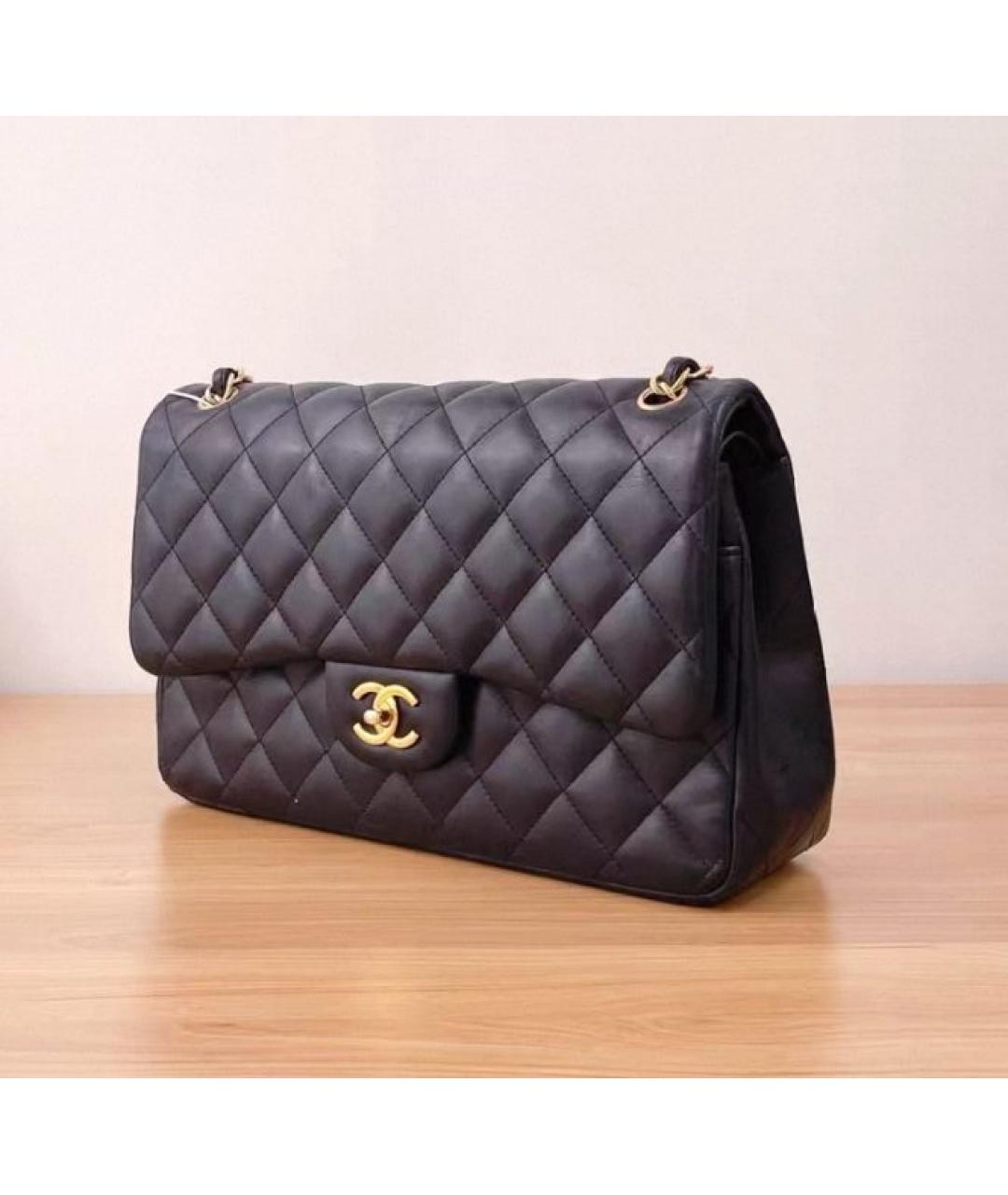 CHANEL Черная кожаная сумка через плечо, фото 2