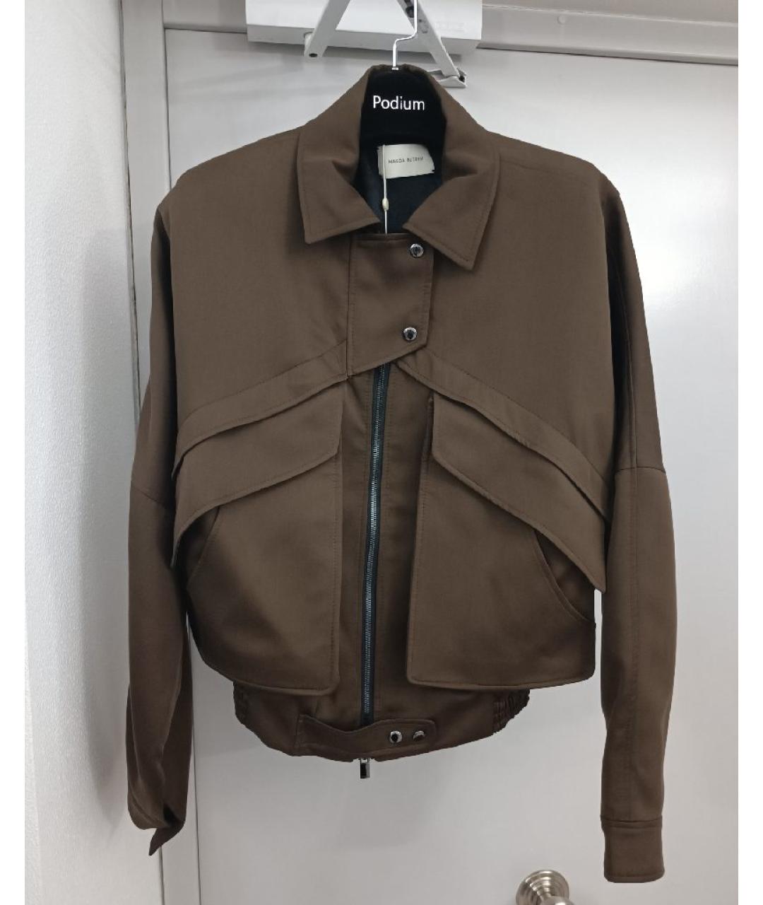 MAGDA BUTRYM Коричневая шелковая куртка, фото 8