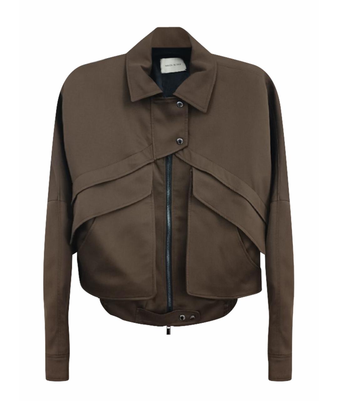 MAGDA BUTRYM Коричневая шелковая куртка, фото 1