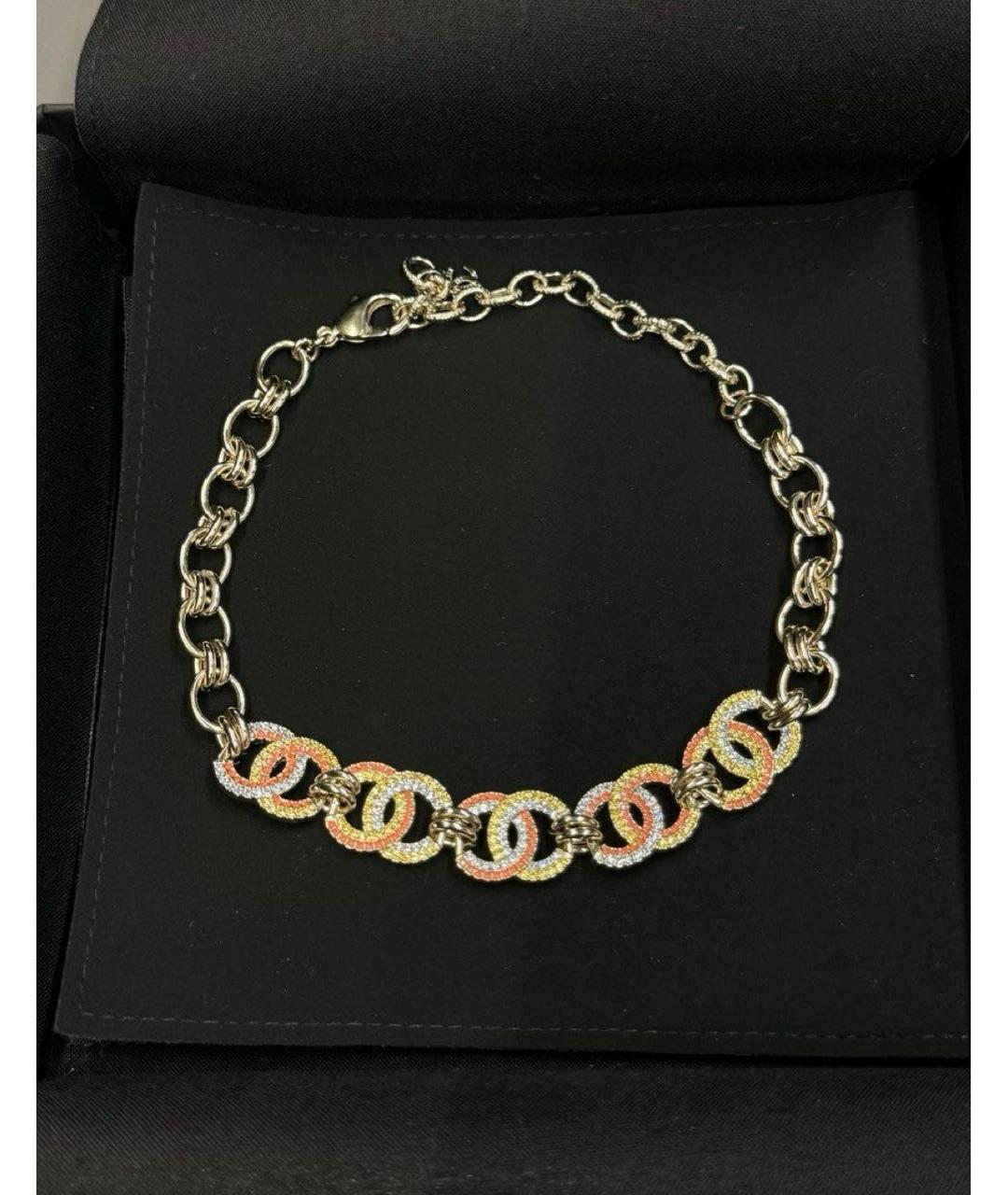 CHANEL Золотой металлический чокер, фото 5