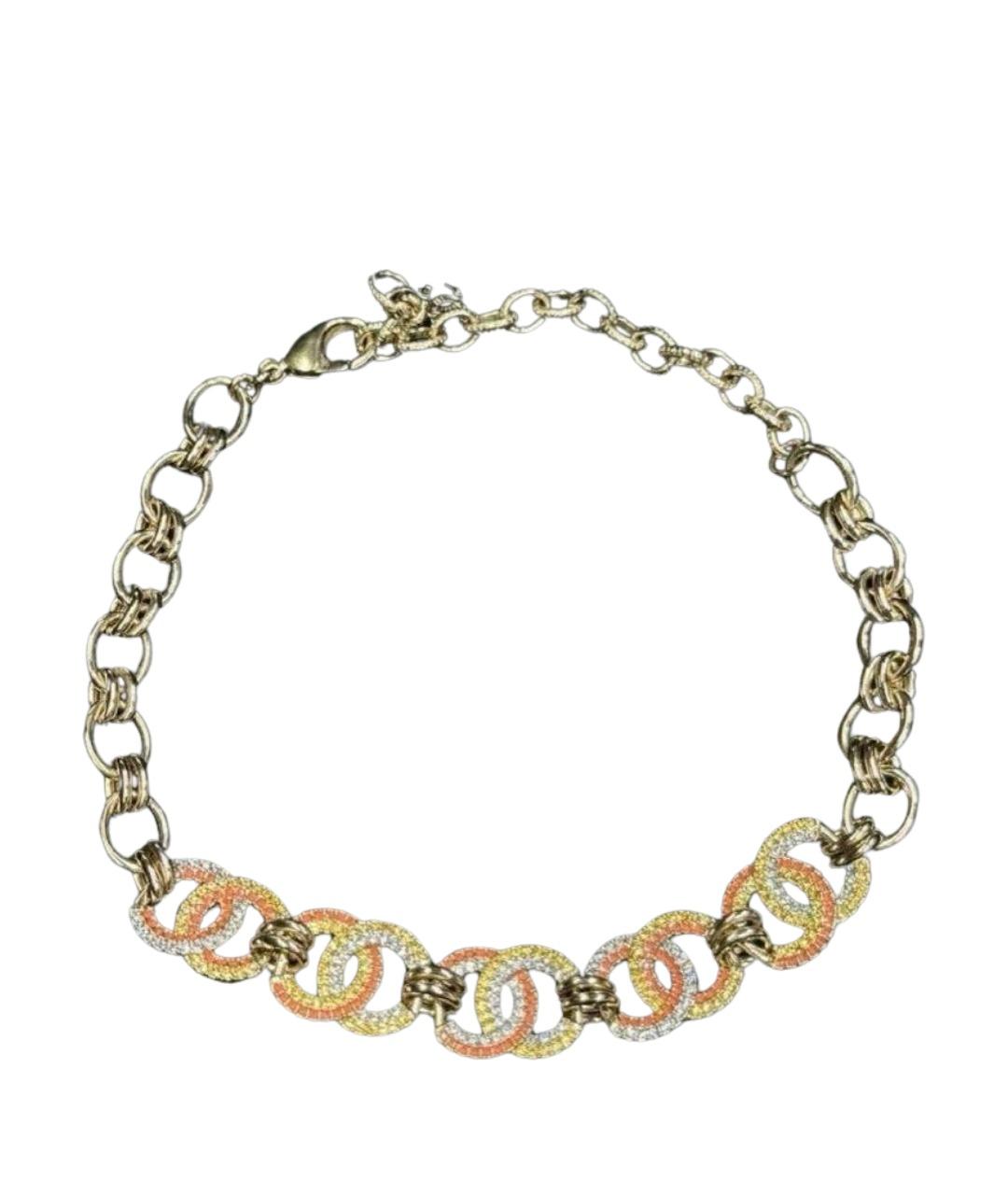 CHANEL Золотой металлический чокер, фото 1