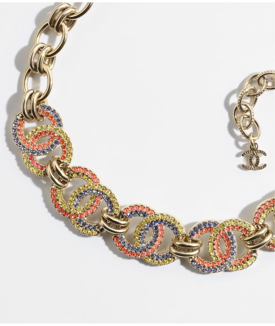 CHANEL Золотой металлический чокер, фото 2