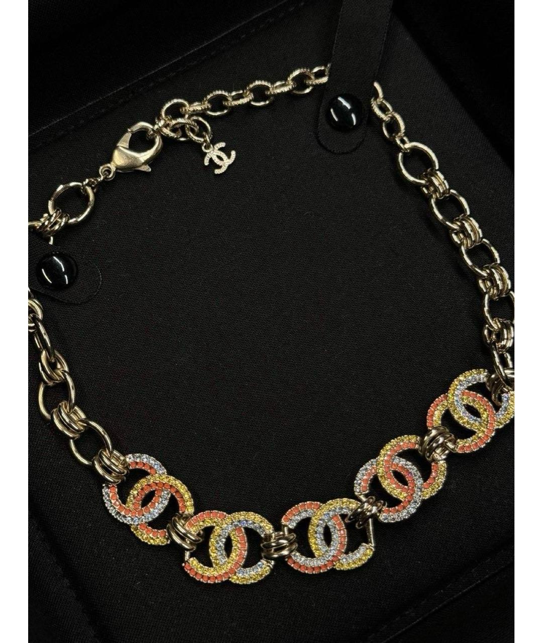 CHANEL Золотой металлический чокер, фото 3