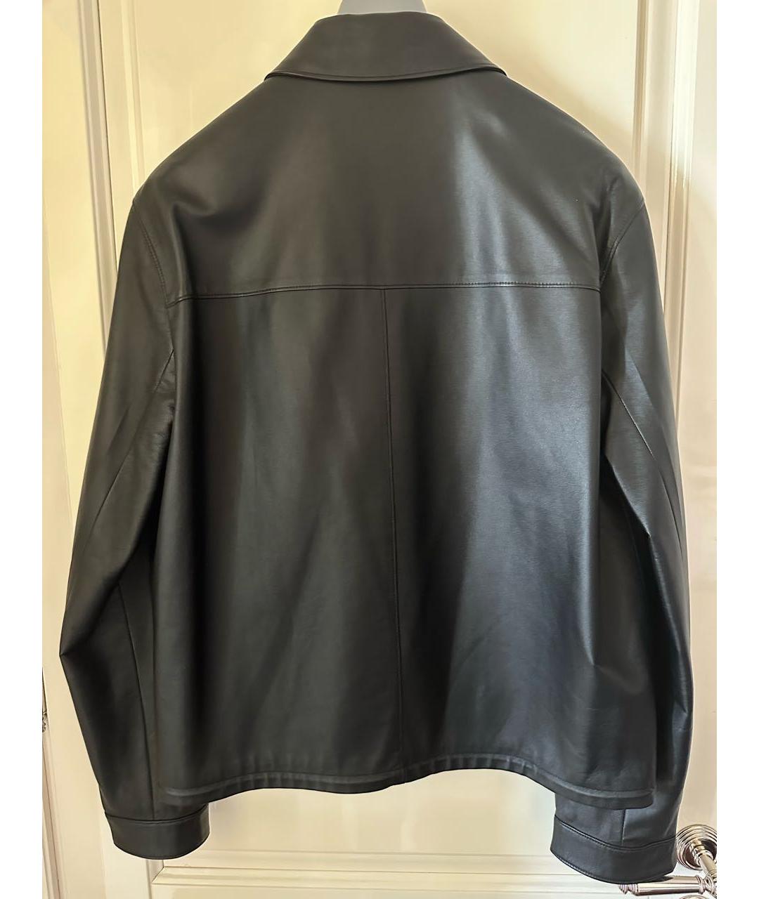 PRADA Черная кожаная куртка, фото 2