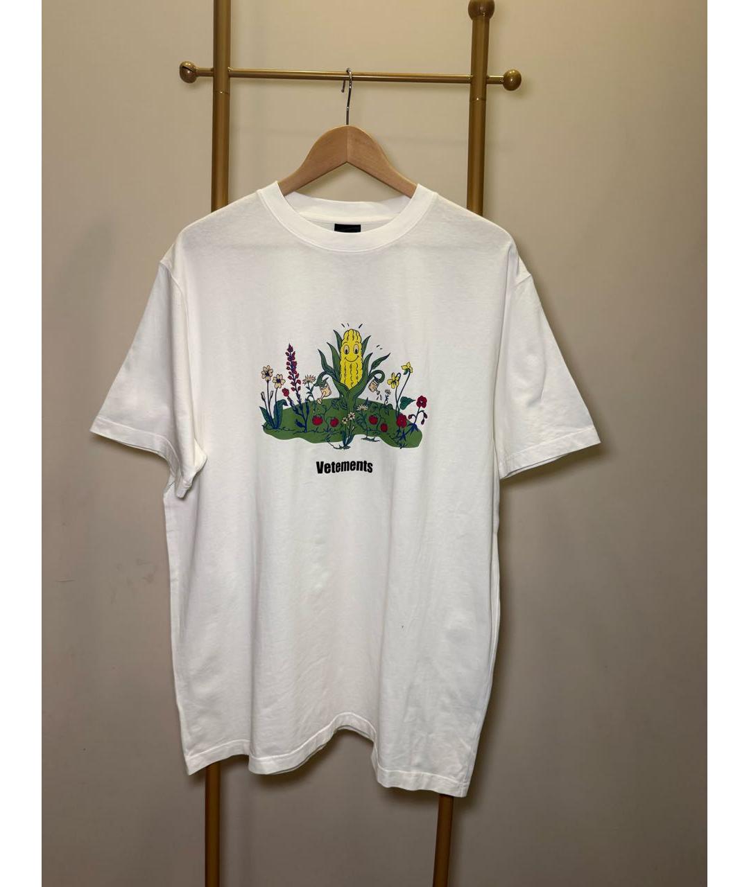 VETEMENTS Белая хлопковая футболка, фото 2
