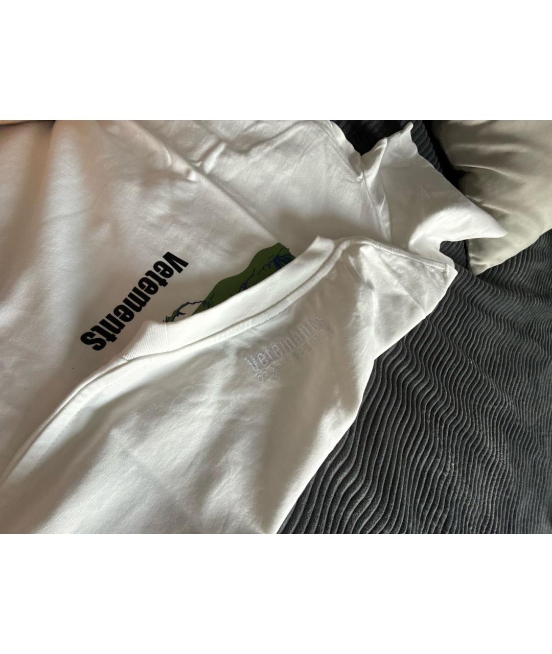 VETEMENTS Белая хлопковая футболка, фото 3