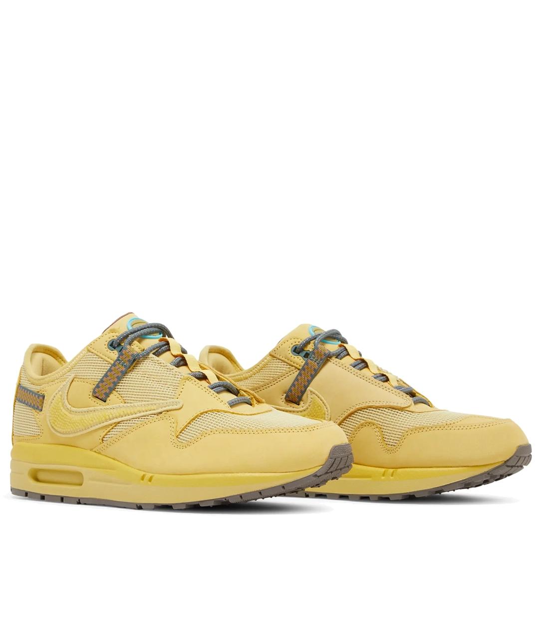 NIKE Горчичные кожаные низкие кроссовки / кеды, фото 2