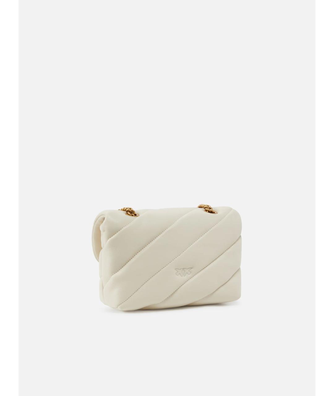 PINKO Белая кожаная сумка через плечо, фото 3