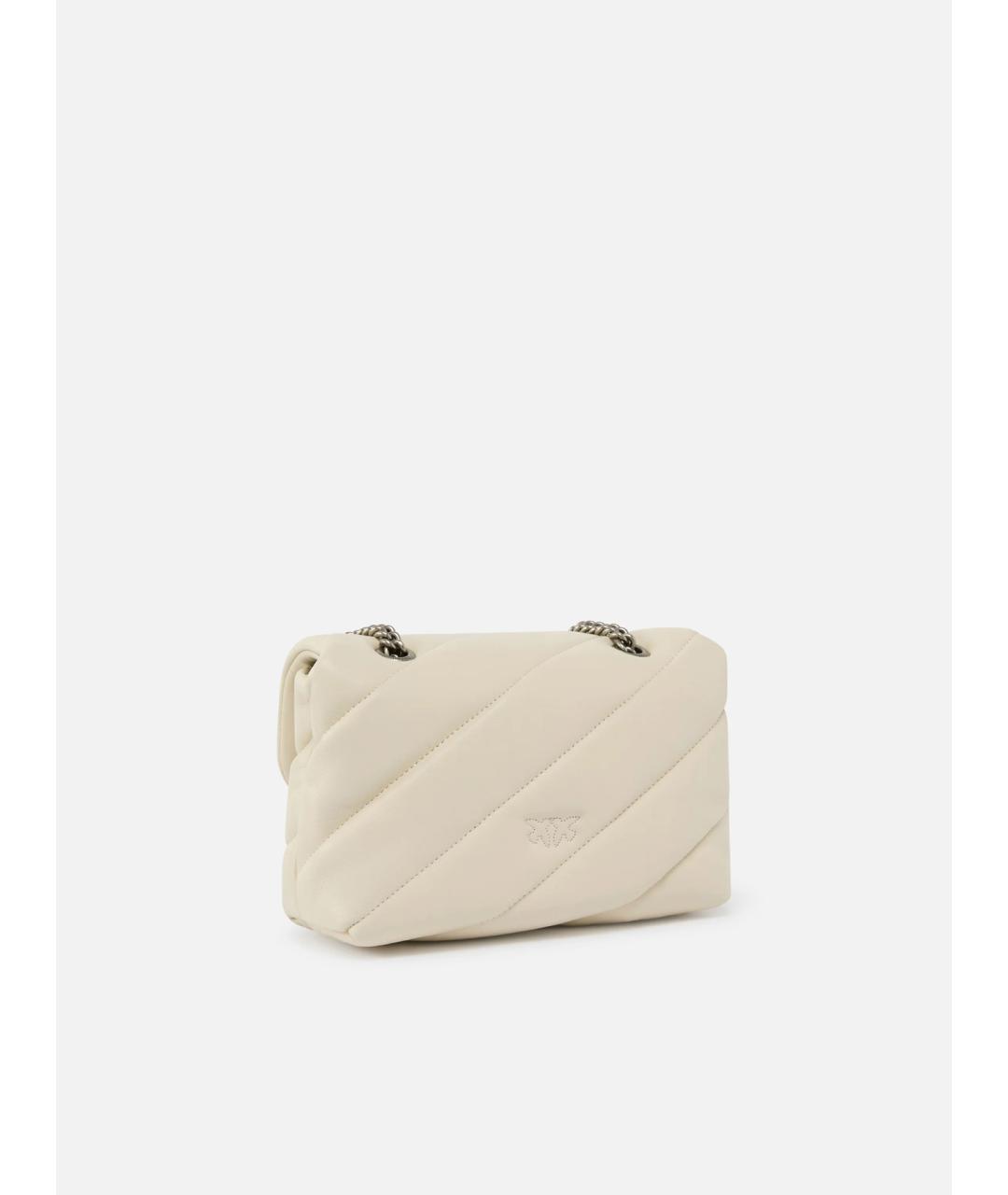 PINKO Белая кожаная сумка через плечо, фото 3