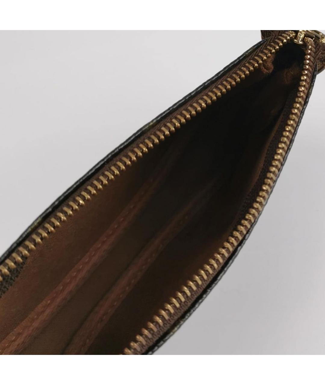 LOUIS VUITTON Коричневая сумка с короткими ручками из искусственной кожи, фото 5