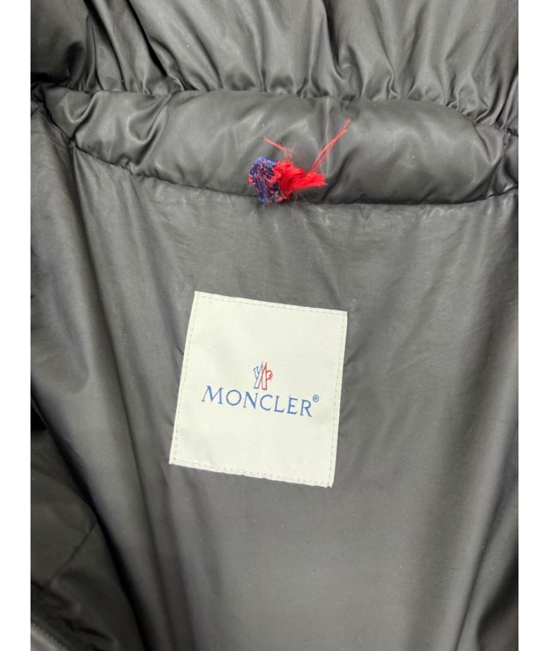MONCLER Черный пуховик, фото 4