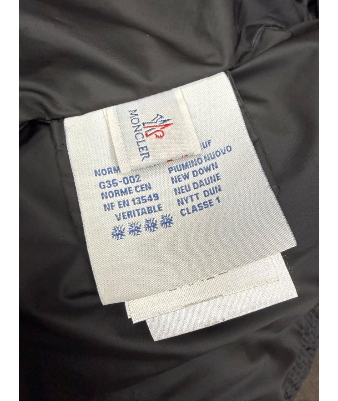 MONCLER Черный пуховик, фото 5