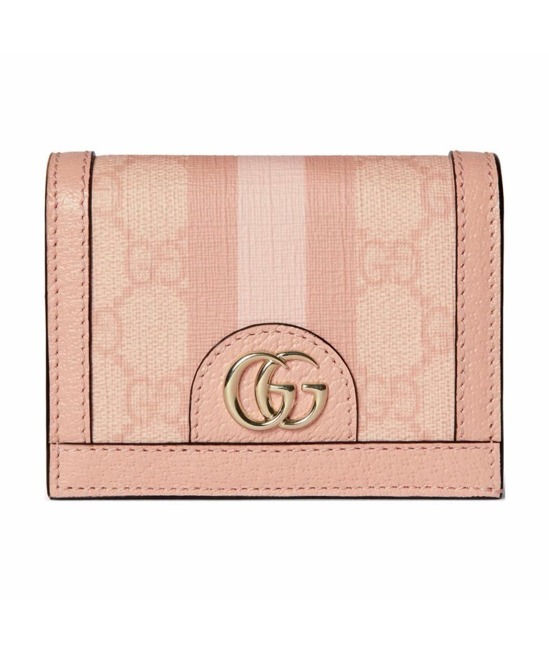 GUCCI Розовый кожаный кошелек, фото 1