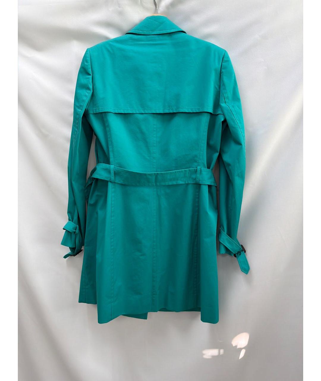 HUGO Бирюзовый хлопковый тренч/плащ, фото 2