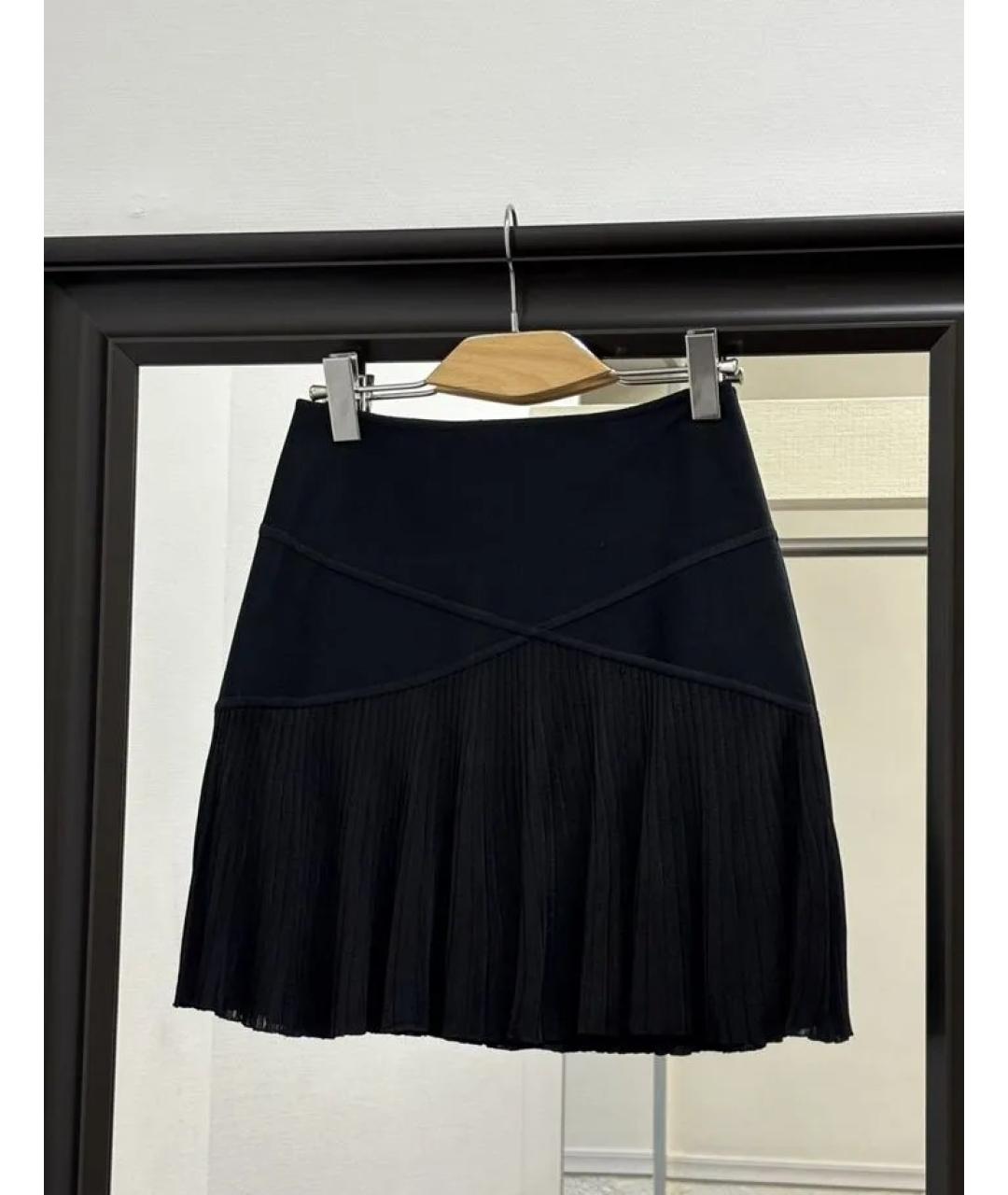 HERVE LEGER Черная юбка мини, фото 5