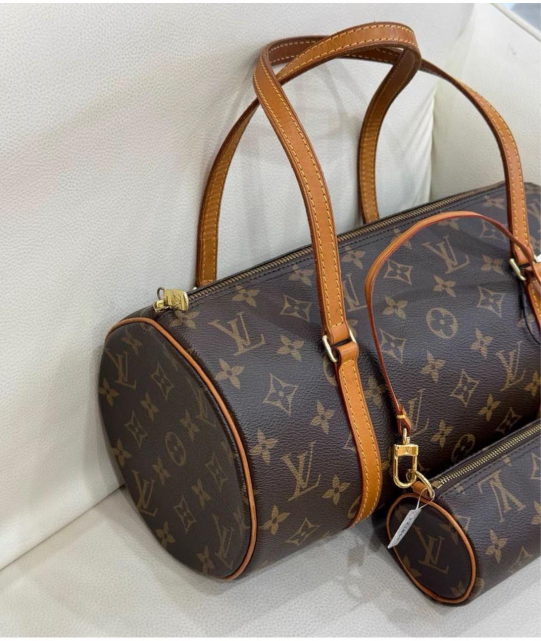 LOUIS VUITTON Коричневая сумка с короткими ручками, фото 3