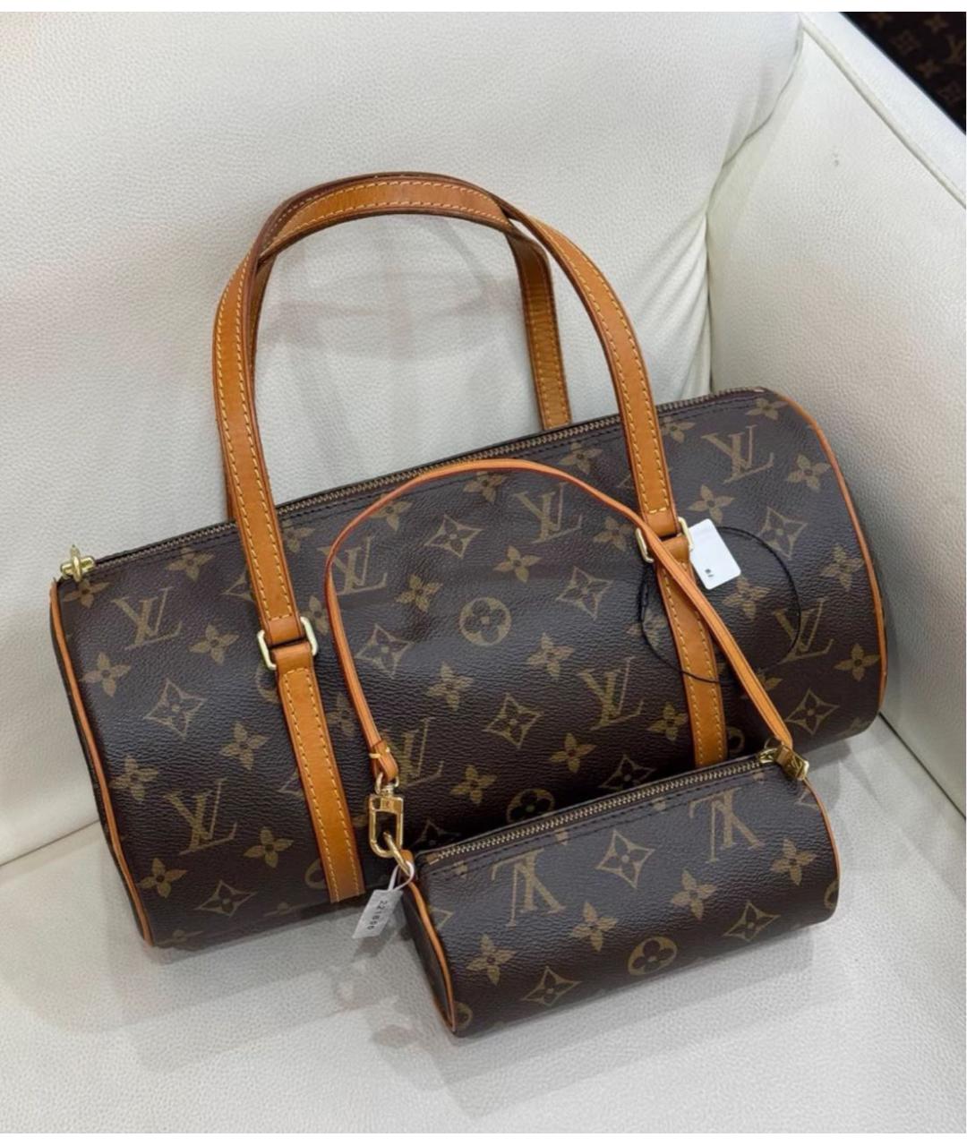 LOUIS VUITTON Коричневая сумка с короткими ручками, фото 2