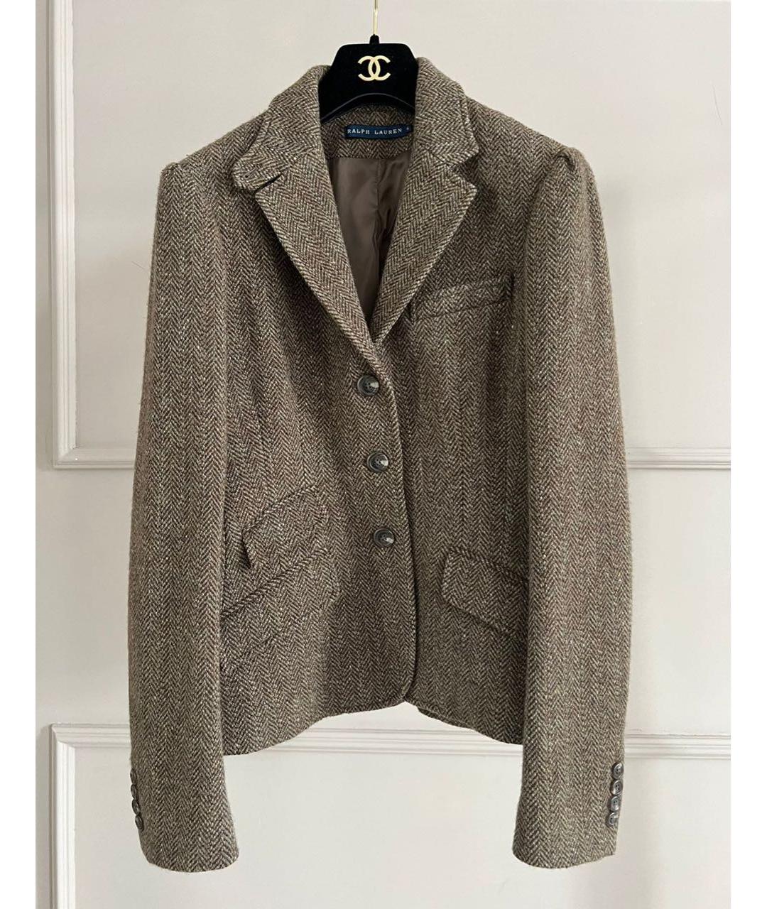 RALPH LAUREN Коричневый жакет/пиджак, фото 8