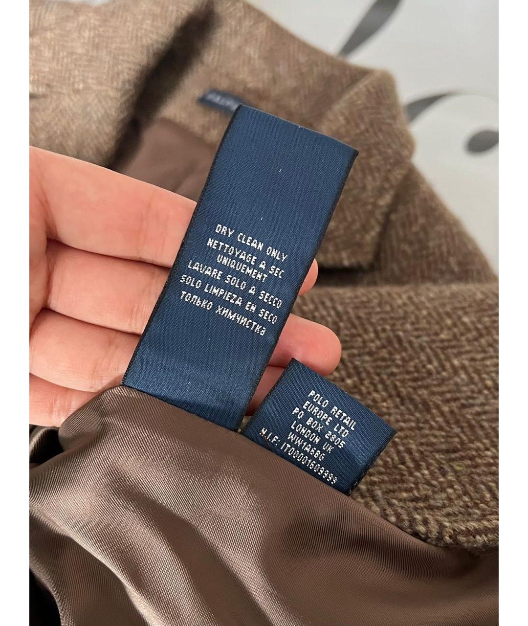 RALPH LAUREN Коричневый жакет/пиджак, фото 5