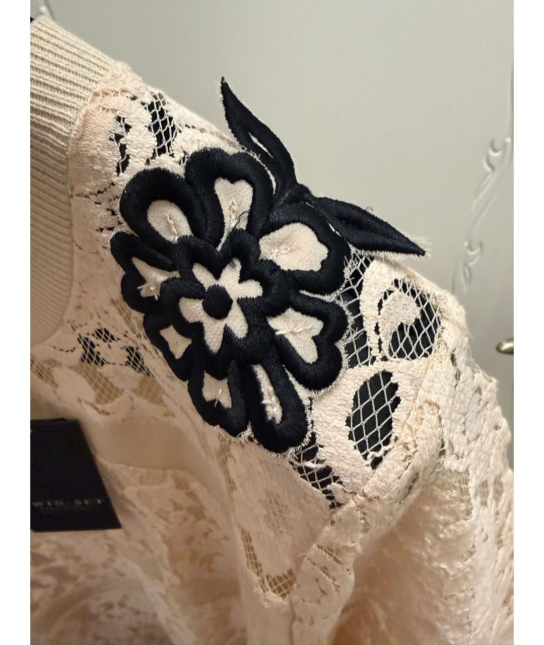 TWIN-SET Бежевое хлопковое повседневное платье, фото 6