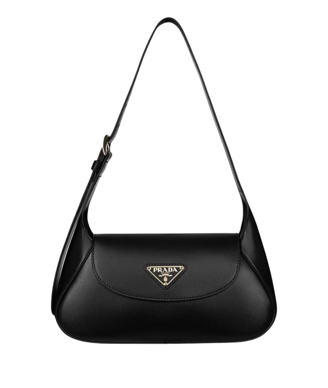 PRADA Черная кожаная сумка через плечо, фото 1