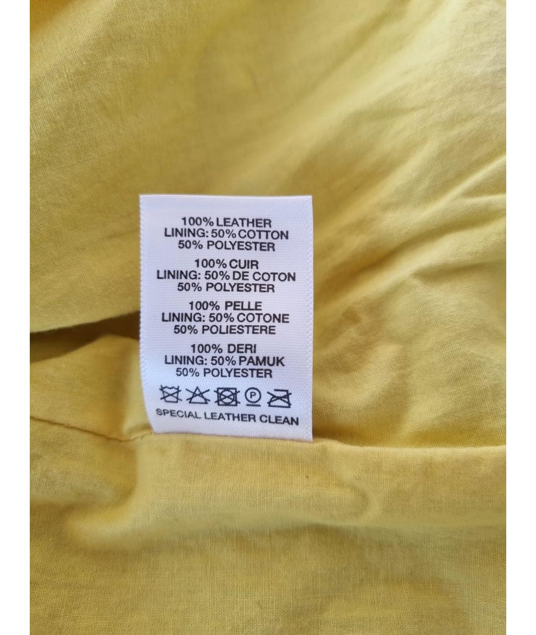 CHRISTOPHER ESBER Желтая кожаная куртка, фото 8