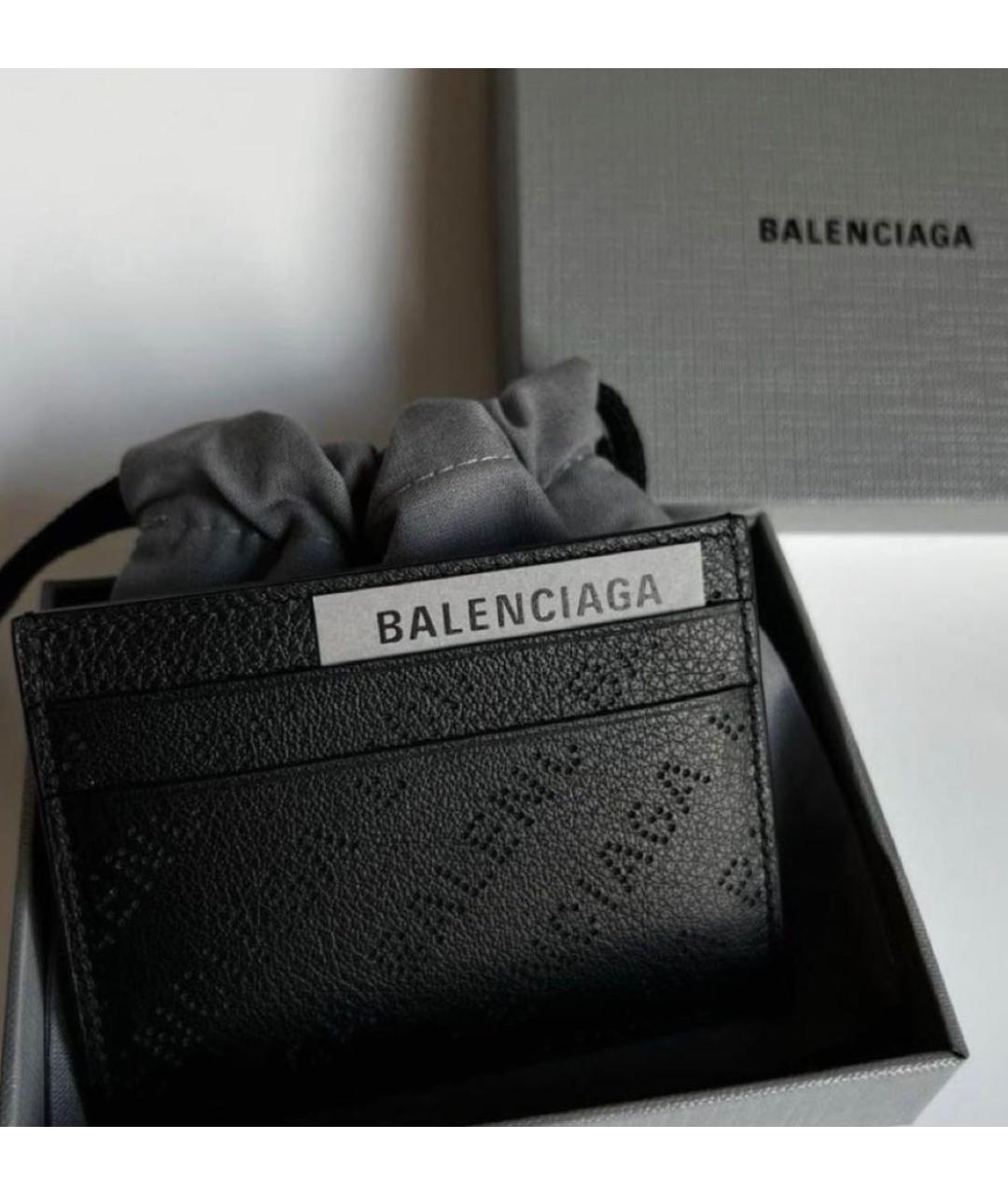 BALENCIAGA Черный кожаный кардхолдер, фото 2