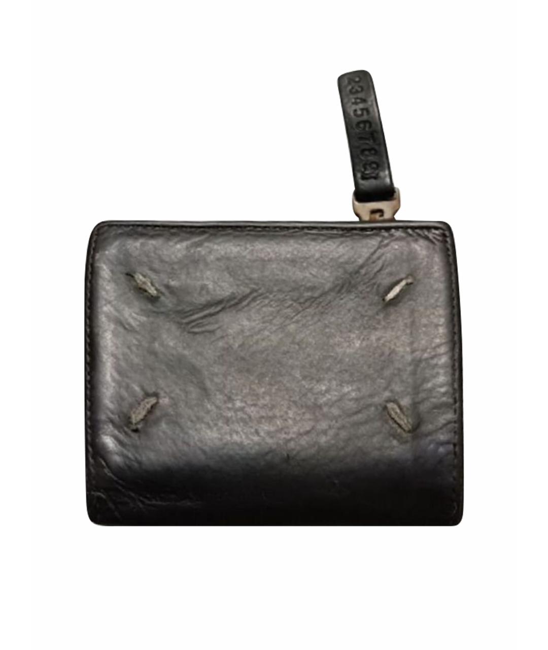 MAISON MARGIELA Черный кожаный кошелек, фото 1