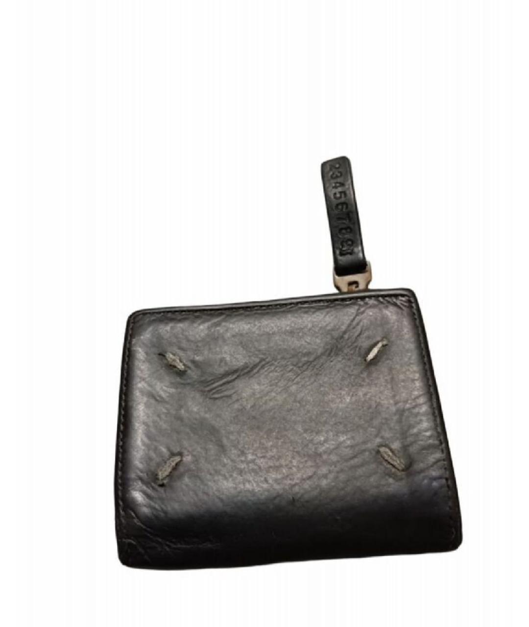 MAISON MARGIELA Черный кожаный кошелек, фото 7