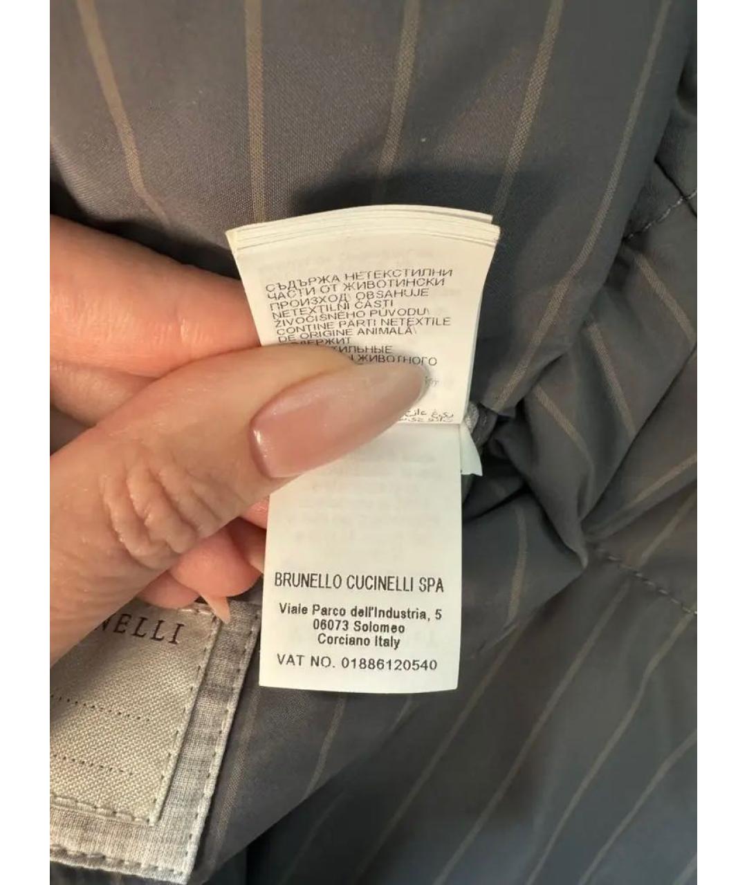 BRUNELLO CUCINELLI Хаки куртка, фото 5