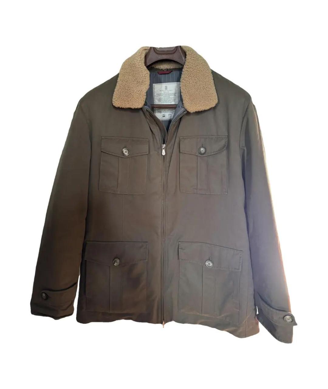 BRUNELLO CUCINELLI Хаки куртка, фото 2