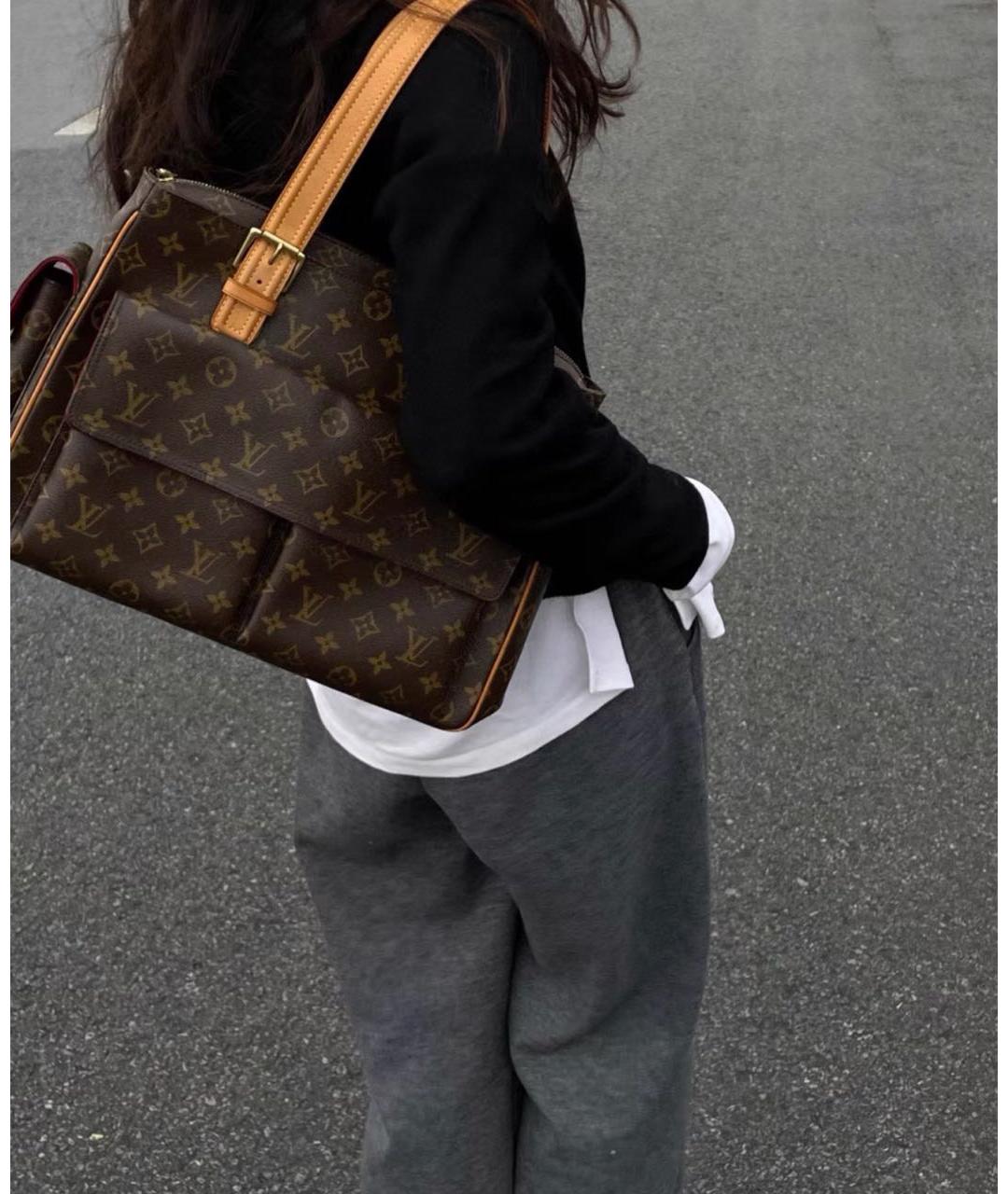 LOUIS VUITTON Коричневая сумка тоут, фото 3