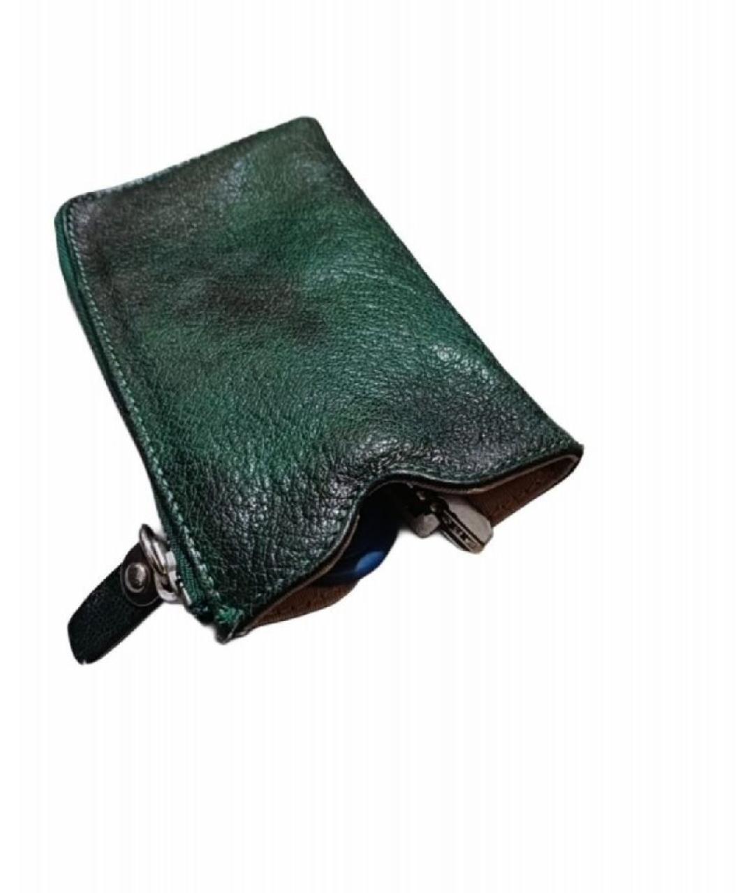 MAISON MARGIELA Зеленый кожаный кардхолдер, фото 3