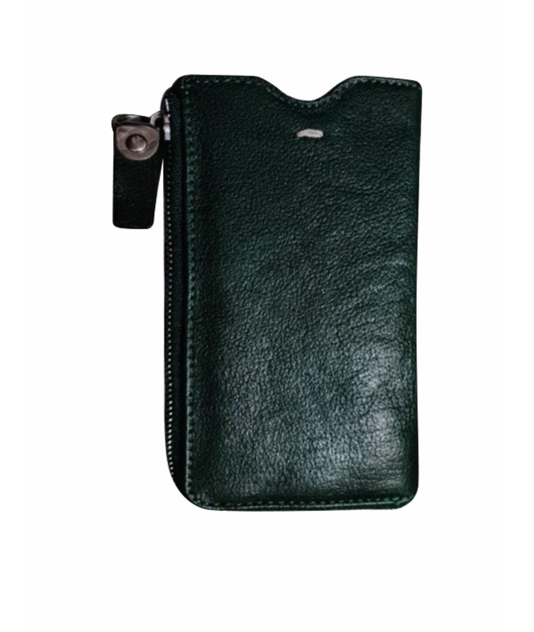 MAISON MARGIELA Зеленый кожаный кардхолдер, фото 1