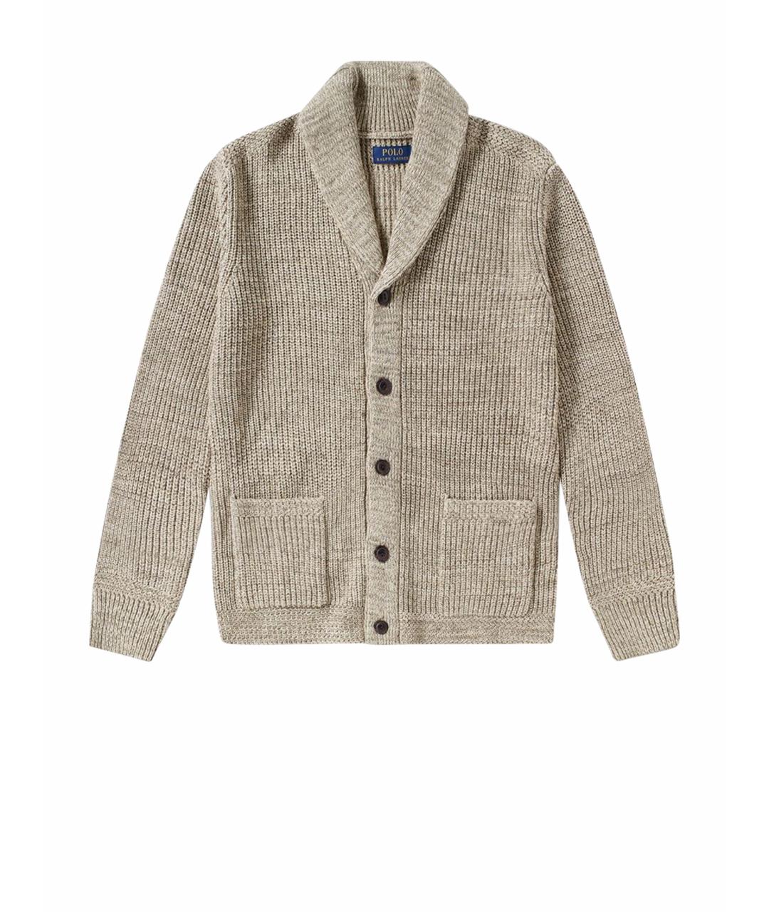 POLO RALPH LAUREN Бежевый хлопковый джемпер / свитер, фото 1
